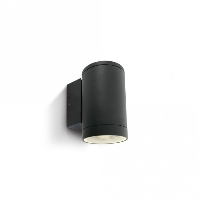 One Light Cylinder 175 Outdoor Wall Light - Anthracite