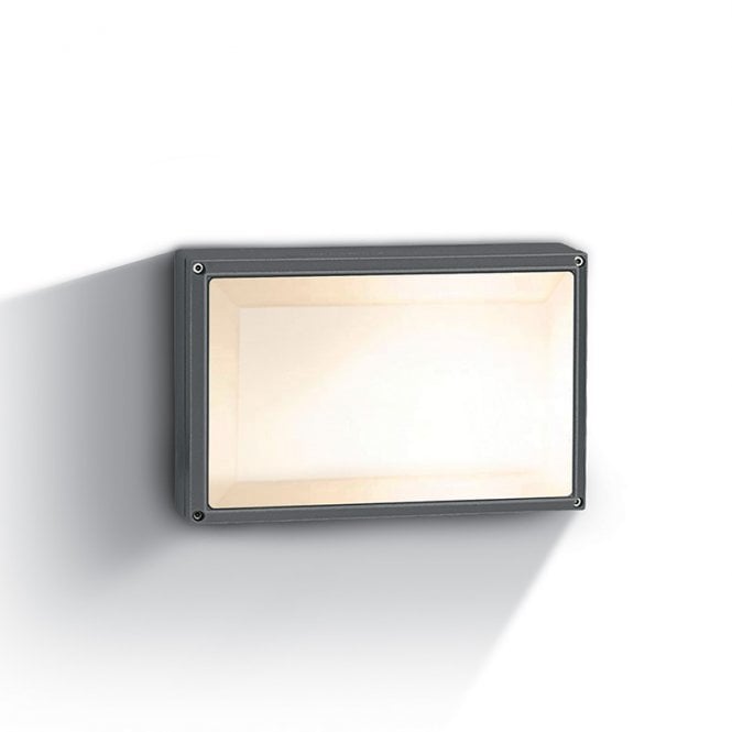 One Light Guard Outdoor Rectangular Flush Light - Anthracite