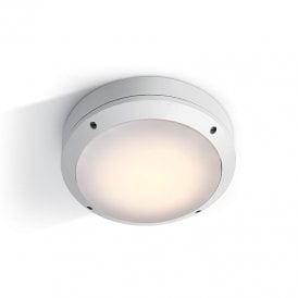 Guard Outdoor Round Flush Light - White