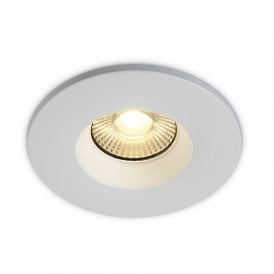 Perform 7W Colour Selectable Triac Dimmable LED Fire Rated Fixed Recessed Downlight - White