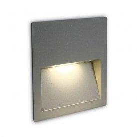 Square LED Outdoor Wall Light - Light Grey
