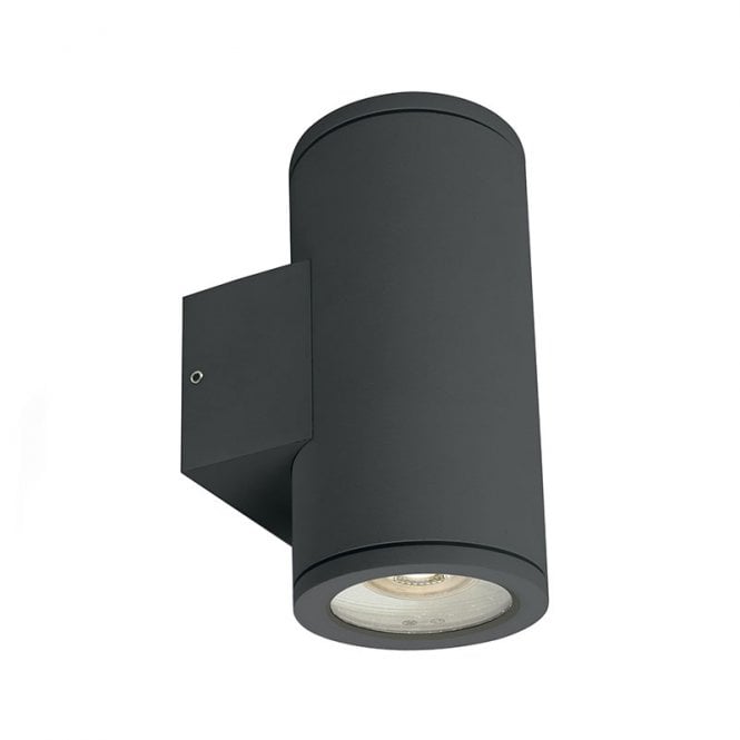 One Light Tube Outdoor Up & Down Wall Light - Anthracite