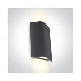 Wave LED Outdoor Up & Down Wall Light - Anthracite