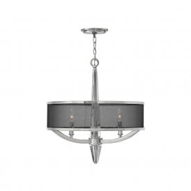 Quintiesse Ascher 3 Light Ceiling Pendant In Polished Nickel And Crystal Finish