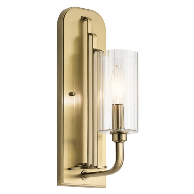 Quintiesse Kimrose Single Light Wall Fitting In Brushed Brass Finish