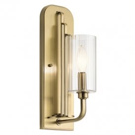 Kimrose Single Light Wall Fitting In Brushed Brass Finish