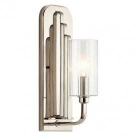 Kimrose Single Light Wall Fitting In Polished Nickel Finish