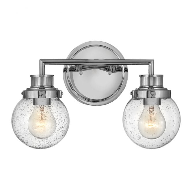 Quintiesse Poppy 2 Light Wall Fitting In Polished Chrome Finish