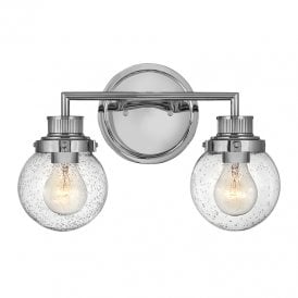 Poppy 2 Light Wall Fitting In Polished Chrome Finish