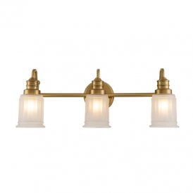 Quoizel Swell Light Bathroom Wall Light In Brushed Brass Finish With Opal Glass