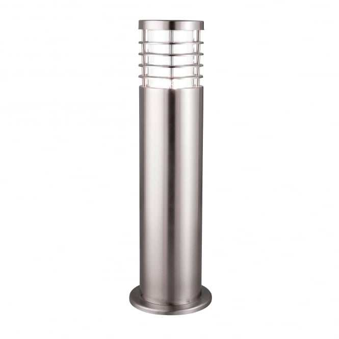 Searchlight Lighting 1556-450 Louvre Single Light Outdoor Post Light In Stainless Steel Finish