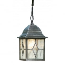 1641 Genoa Black Silver Finish Lantern Light