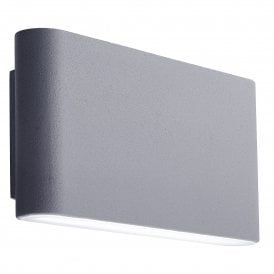 2562GY LED Outdoor Wall Light In Grey Finish With Frosted Diffuser