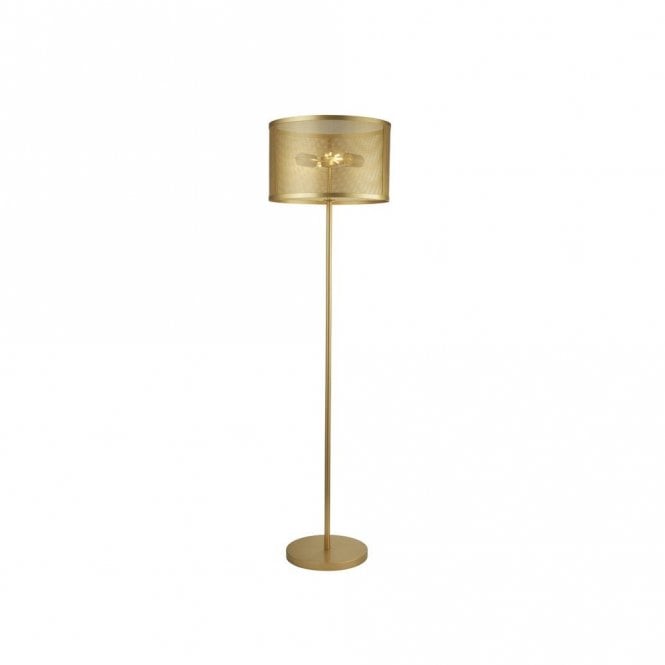 Searchlight Lighting 400616 Searchlight Fishnet 2 Light 44Floor Lamp in Matt Gold Finish