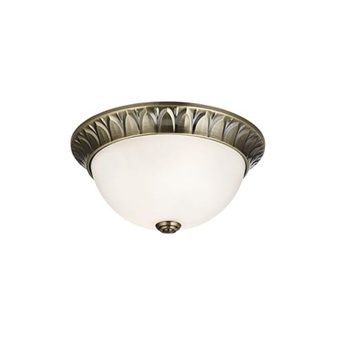 Searchlight Lighting 4148-28AB 2 Light Flush Ceiling Fitting with ...