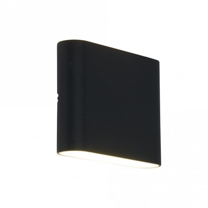 Searchlight Lighting 44145 Lichen Integrated LED Outdoor Up & Down Wall Light in Black Finish