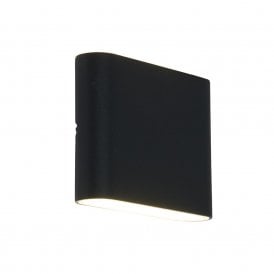 44145 Lichen Integrated LED Outdoor Up & Down Wall Light in Black Finish