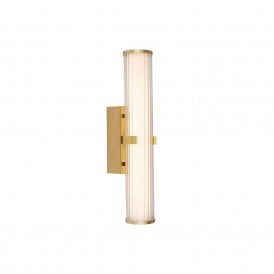47595 Searchlight Clamp 430 LED Bathroom Wall Fitting in Gold Finish