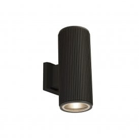 47671 Searchlight 2 Light Porch Outdoor Up & Down Wall Fitting in Black Finish