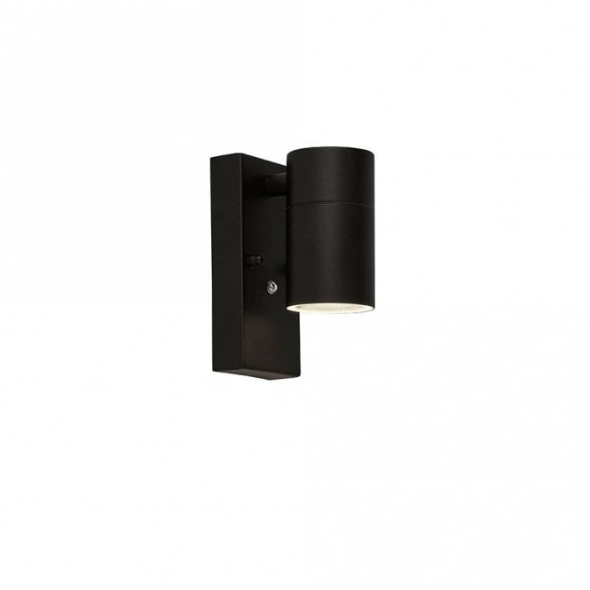 Searchlight Lighting 49250 Searchlight Rochester Single Light Outdoor Wall Light with Dusk to Dawn Sensor in Black Finish