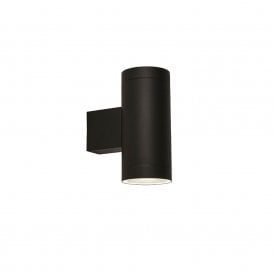 49251 Searchlight Rochester Outdoor Up & Down Wall Light with Dusk to Dawn Sensor in Black Finish