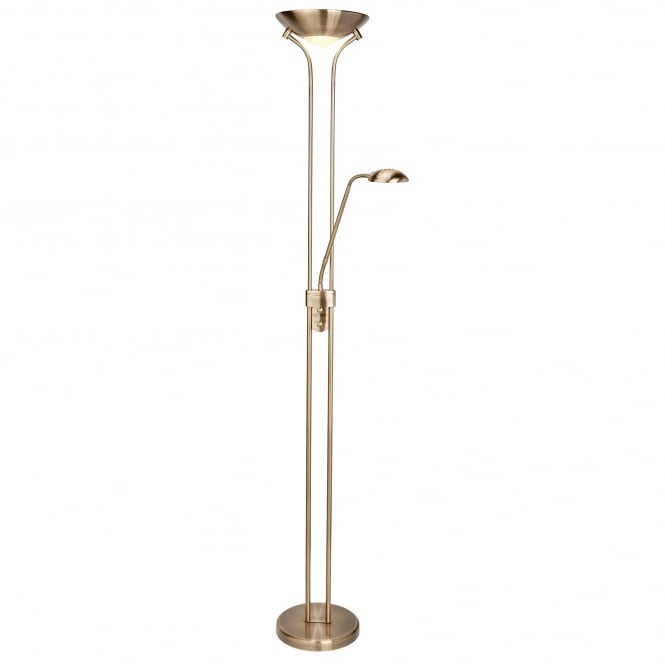 Searchlight Lighting 5430AB Mother & Child LED Floor Lamp in a Antique Brass Finish