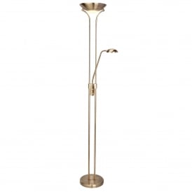 5430AB Mother & Child LED Floor Lamp in a Antique Brass Finish