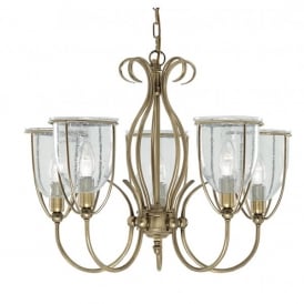 6355-5AB Silhouette Antique Brass 5 Light Ceiling Fitting