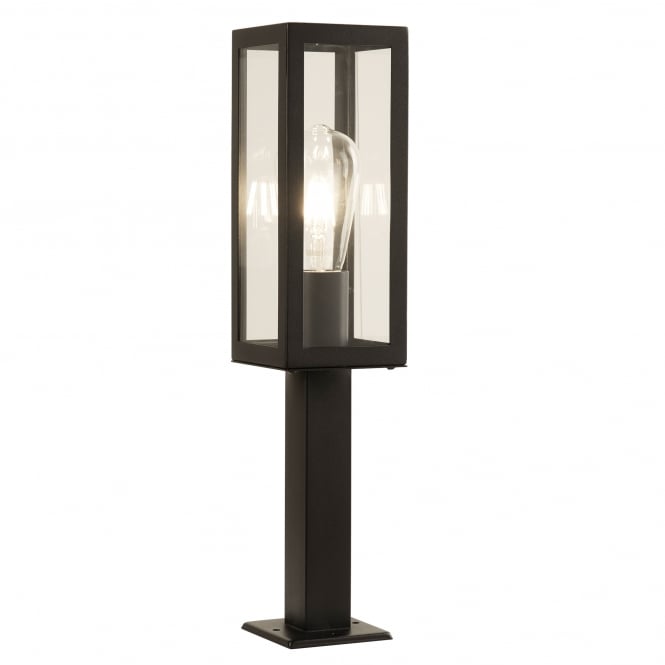 Searchlight Lighting 6441-450BK Box Single Light Outdoor Rectangle Head Post Light In Black Finish