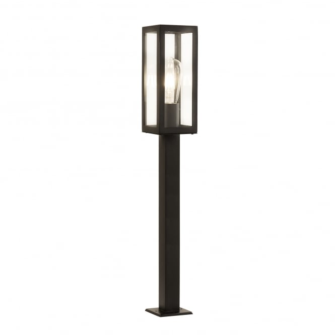 Searchlight Lighting 6441-900BK Box Single Light Outdoor Rectangle Head Large Post Light In Black Finish