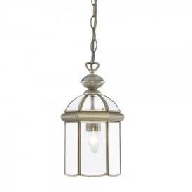 7131AB Single Light Ceiling Lantern In Antique Brass Finish