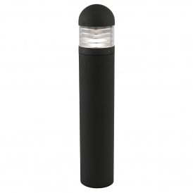 7900-900 Bronx Single Light Outdoor Tall Post Light In Black Finish With Polycarbonate Diffuser
