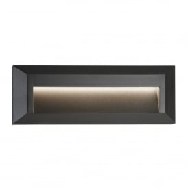 8732GY Ankle Outdoor Rectangular LED Wall Fitting In Dark Grey Finish