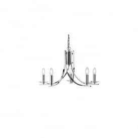 Ascona 5 Light Ceiling Fitting in Polished Chrome Finish