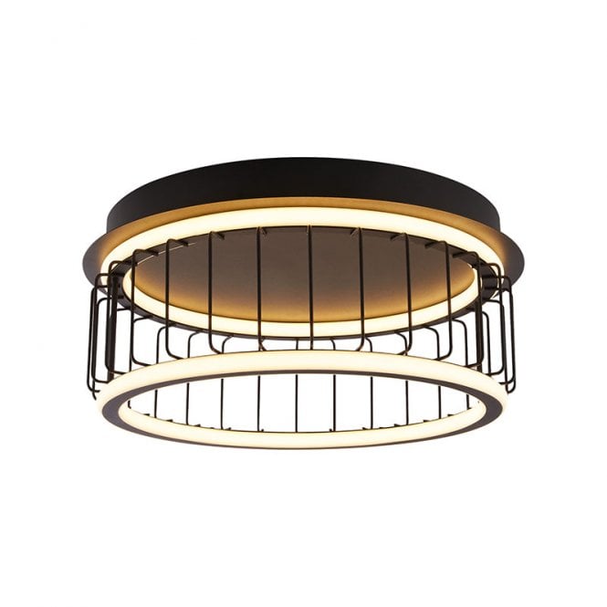 Searchlight Lighting Circolo LED Flush Ceiling Fitting In Black Finish