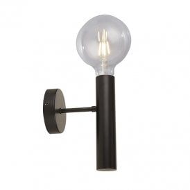 Dulwich Single Light Wall Fitting In Matt Black Finish