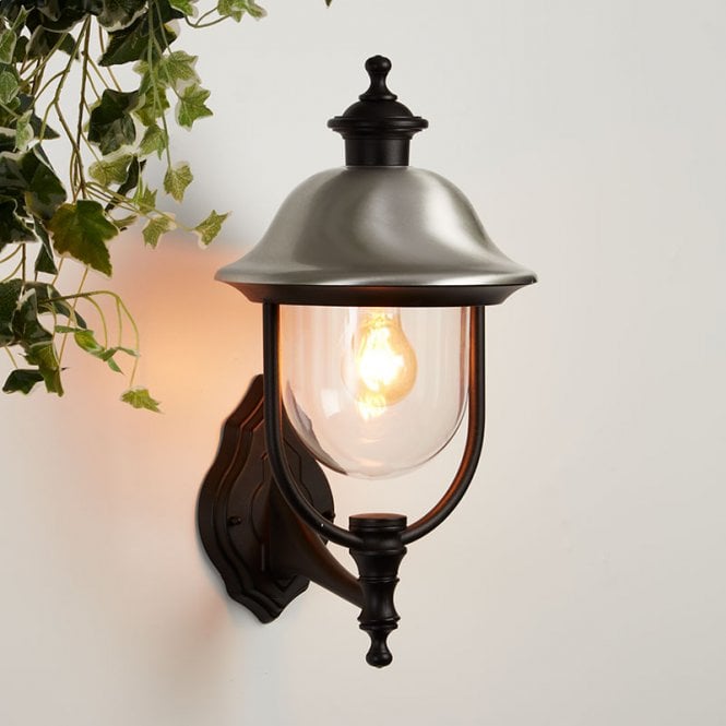 Searchlight Lighting Evolve Single Light Outdoor Wall Lantern Light In Painted Matt Black Finish