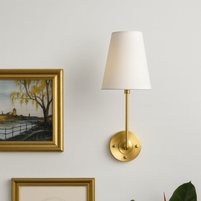 Searchlight Lighting Manon USB Rechargeable LED Touch Wall Light - Brass