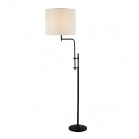 Munich Single Light Adjustable Floor Light In Matt Black Finish