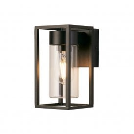 Newcomen Single Light Outdoor Lantern Wall Light - Sand Black