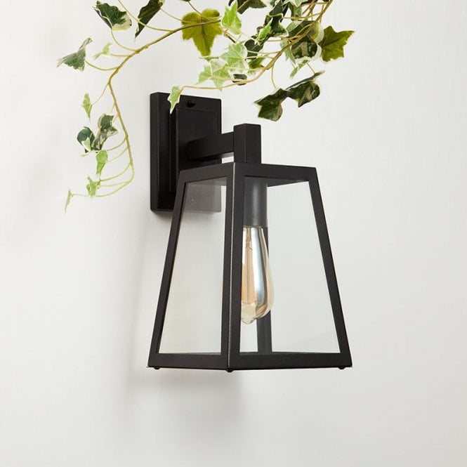 Searchlight Lighting Nurture Single Light Outdoor Wall Lantern In Black Finish
