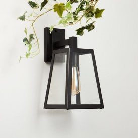 Nurture Single Light Outdoor Wall Lantern In Black Finish
