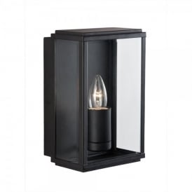 Rectangular Single Light Outdoor Wall Fitting in a Matt Black Finish
