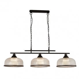 Searchlight Highworth 3 Light Bar Ceiling Pendant In Black Finish