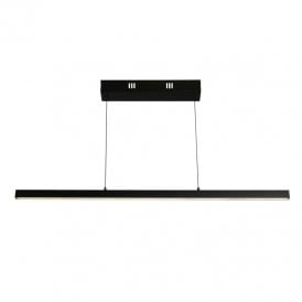 Searchlight Layla Gesture LED Glass Bar Ceiling Pendant Light In Black Finish