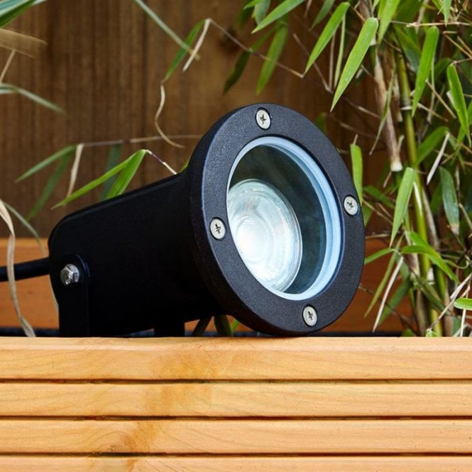 Searchlight Lighting Whitney Garden Spotlight In Black Finish