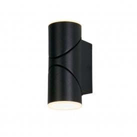 Whittle LED Outdoor Adjustable Up & Down Wall Light - Matt Black
