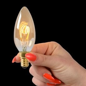 12906 3W Very Warm White Dimmable LED Decorative Filament Candle Bulb Small Screw Cap