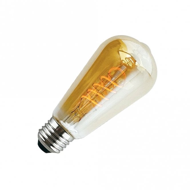 Selected By Lyco 4w Very Warm White LED Decorative Filament Squirrel Cage Bulb Screw Cap with Dusk to Dawn Sensor