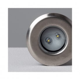 E1447 Warm White Mini LED Outdoor Ground Light in Stainless Steel Finish